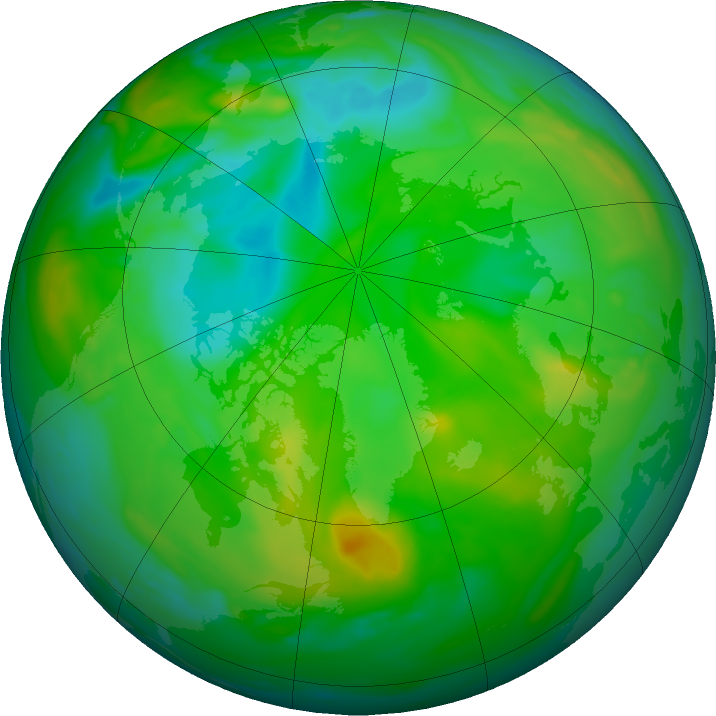 Arctic ozone map for 13 July 2017